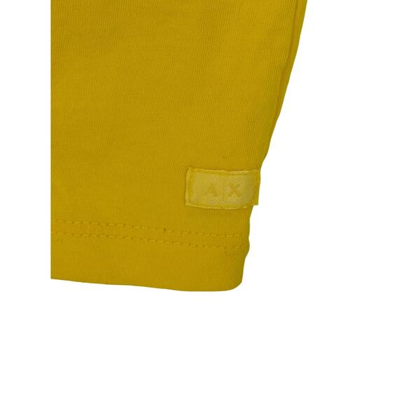 Armani Exchange A/X Pima Cotton Tee Yellow Short Sleeve V-Neck Casual Summer XS - Picture 4 of 8